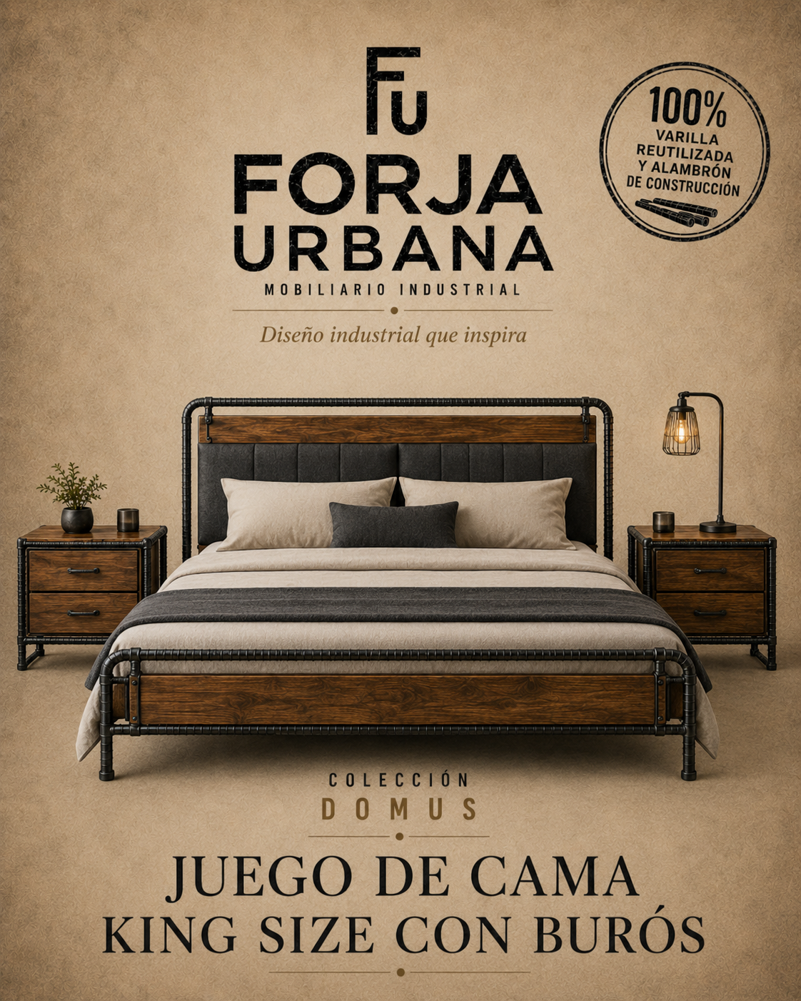 domus juego de cama con burós